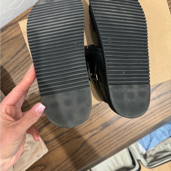 Steve Madden Mona Black Platform Sandals with Sturdy Sole - Picture 6 of 7